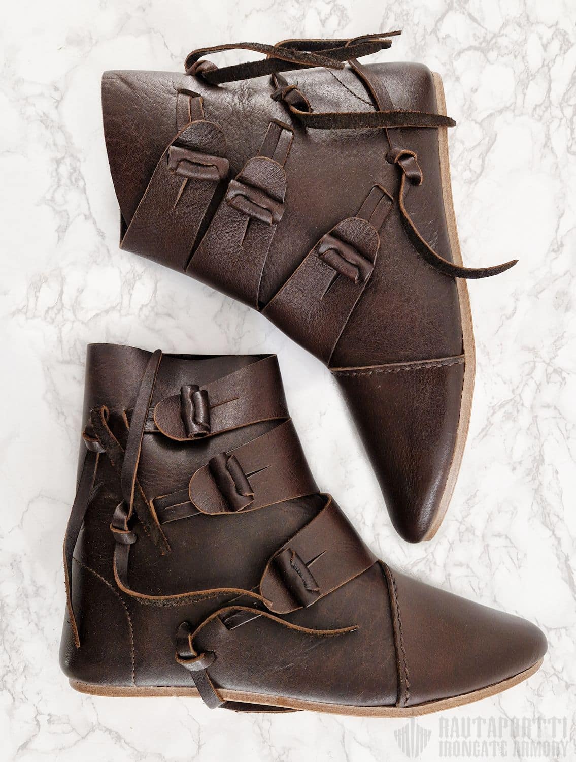 Jorvik viikinkikenkä kolmella nahkanapilla - Image 4